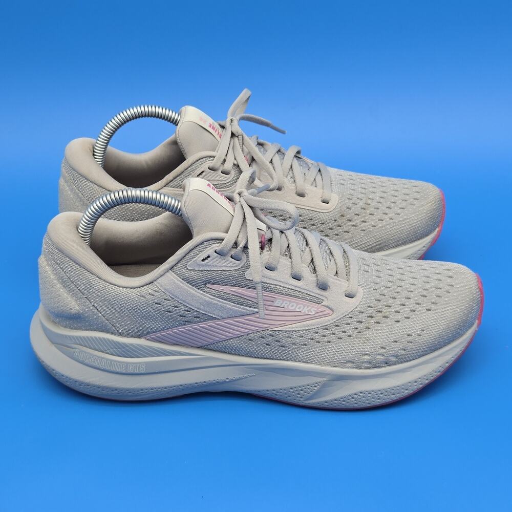 Brooks Adrenaline GTS 24 Gray Women’s 9.5 2A Narrow Alloy/White/Zephyr - Picture 5 of 12